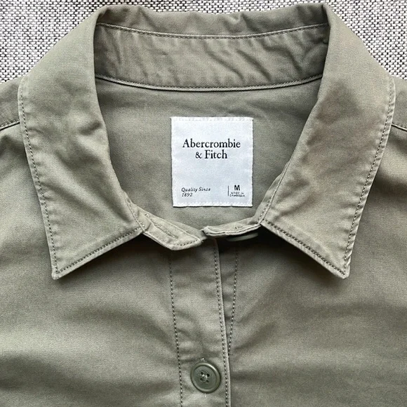 🫒 Abercrombie & Fitch Olive Green Romper, Size: M - Picture 14 of 17